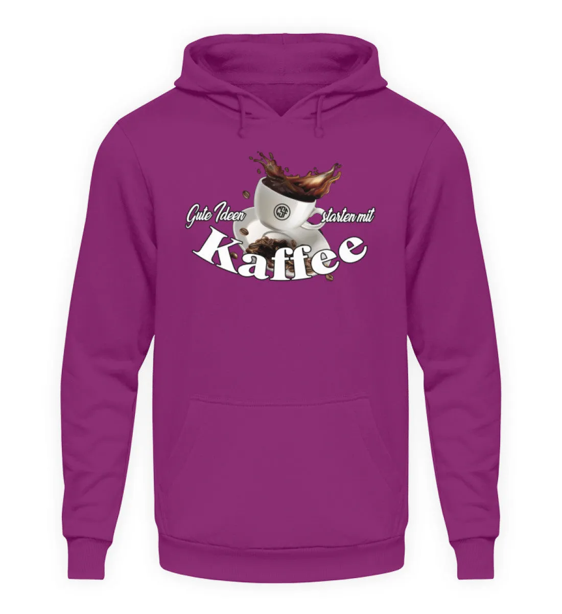 Gute Ideen starten mit Kaffee  - Unisex Kapuzenpullover Hoodie