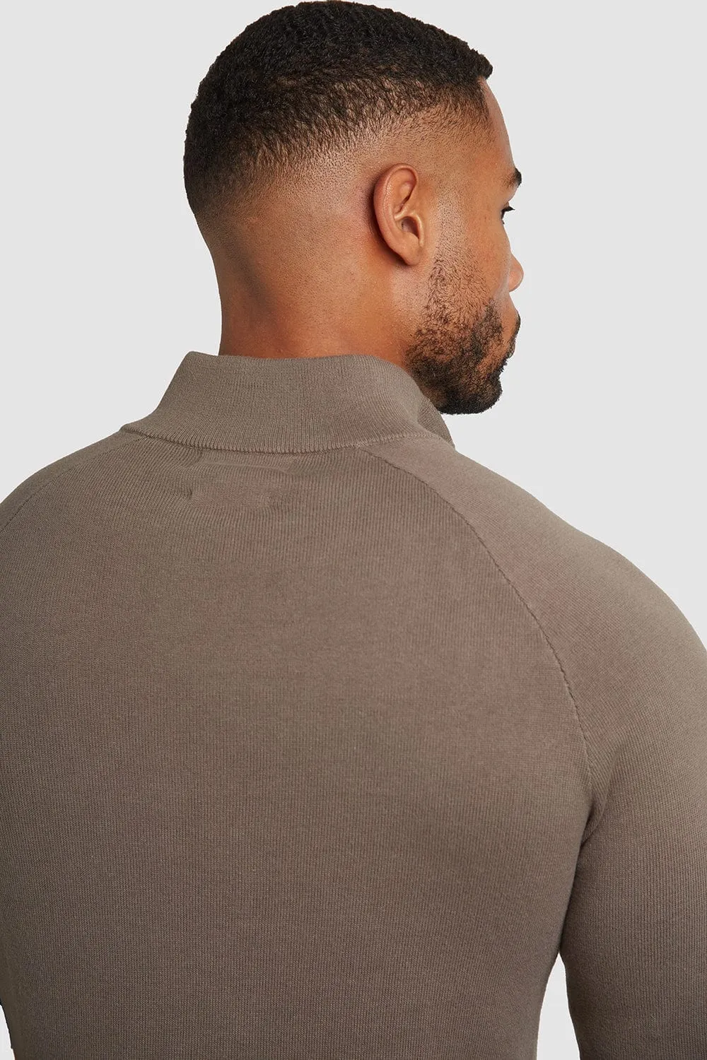 Half Zip Neck in Mole