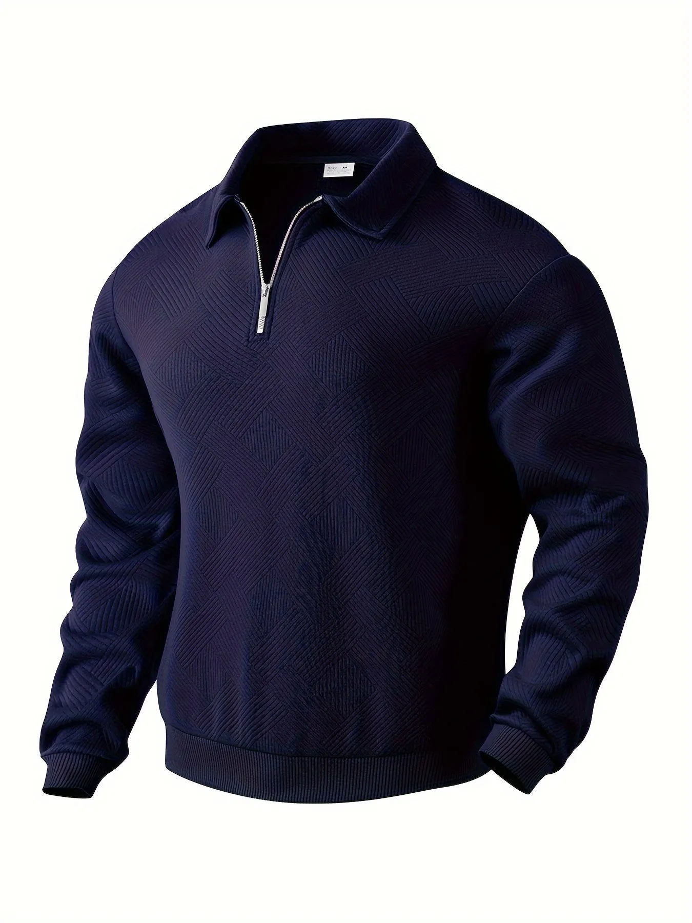 Harold - Vintage Herbst-Zip-Up-Pullover mit geometrischem Muster für Herren
