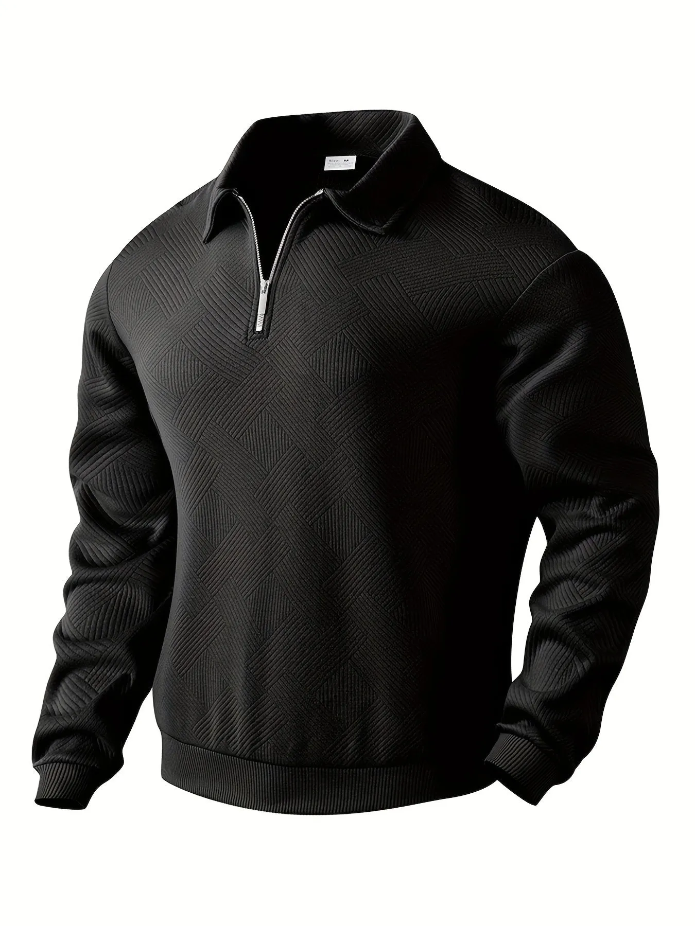 Harold - Vintage Herbst-Zip-Up-Pullover mit geometrischem Muster für Herren