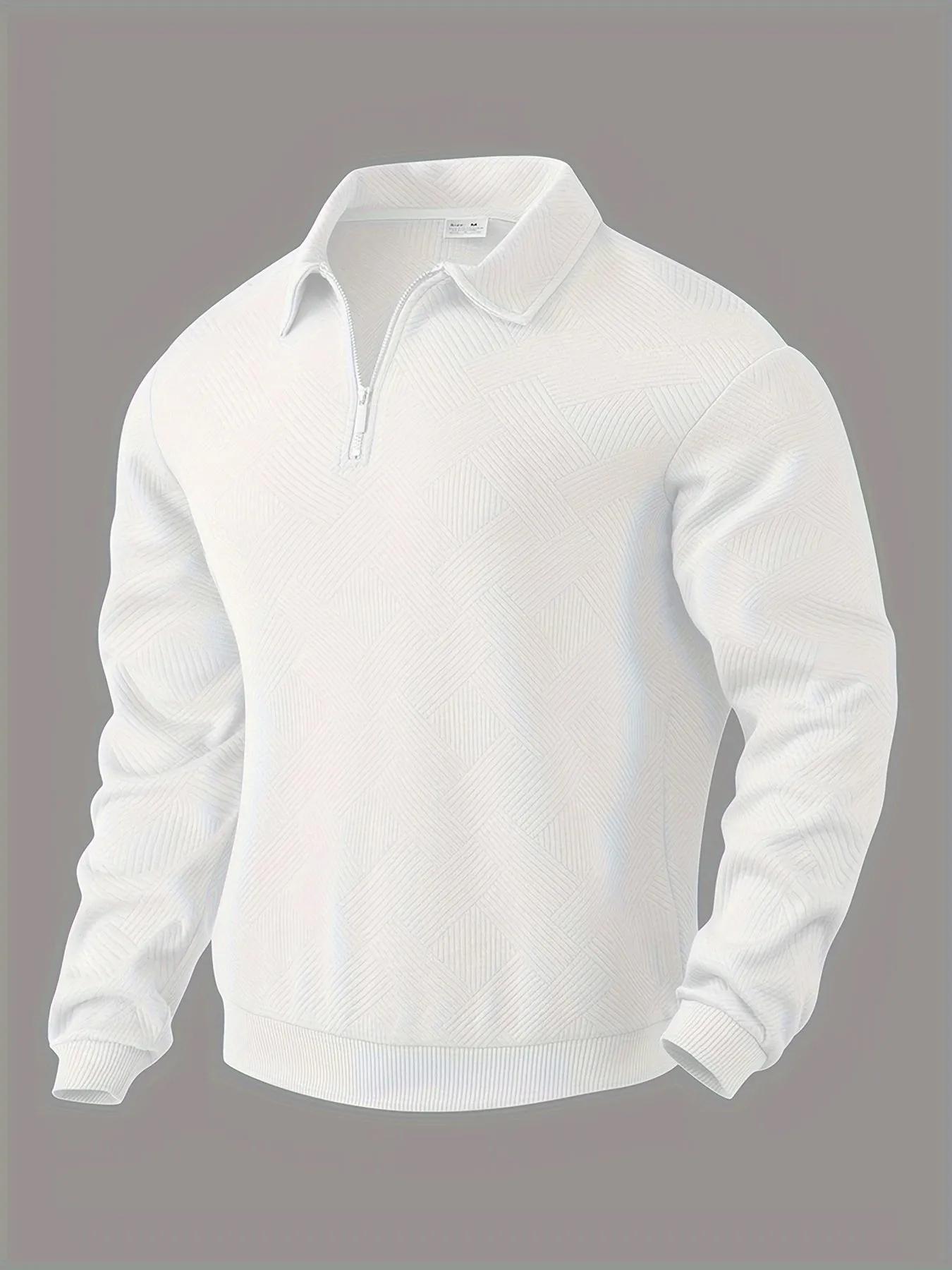Harold - Vintage Herbst-Zip-Up-Pullover mit geometrischem Muster für Herren
