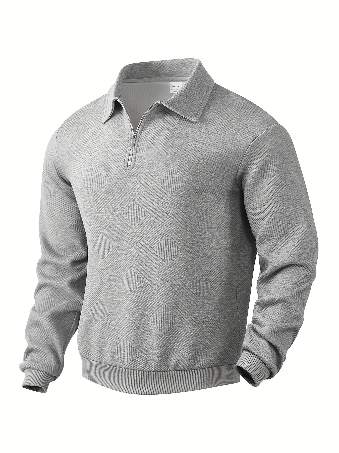 Harold - Vintage Herbst-Zip-Up-Pullover mit geometrischem Muster für Herren