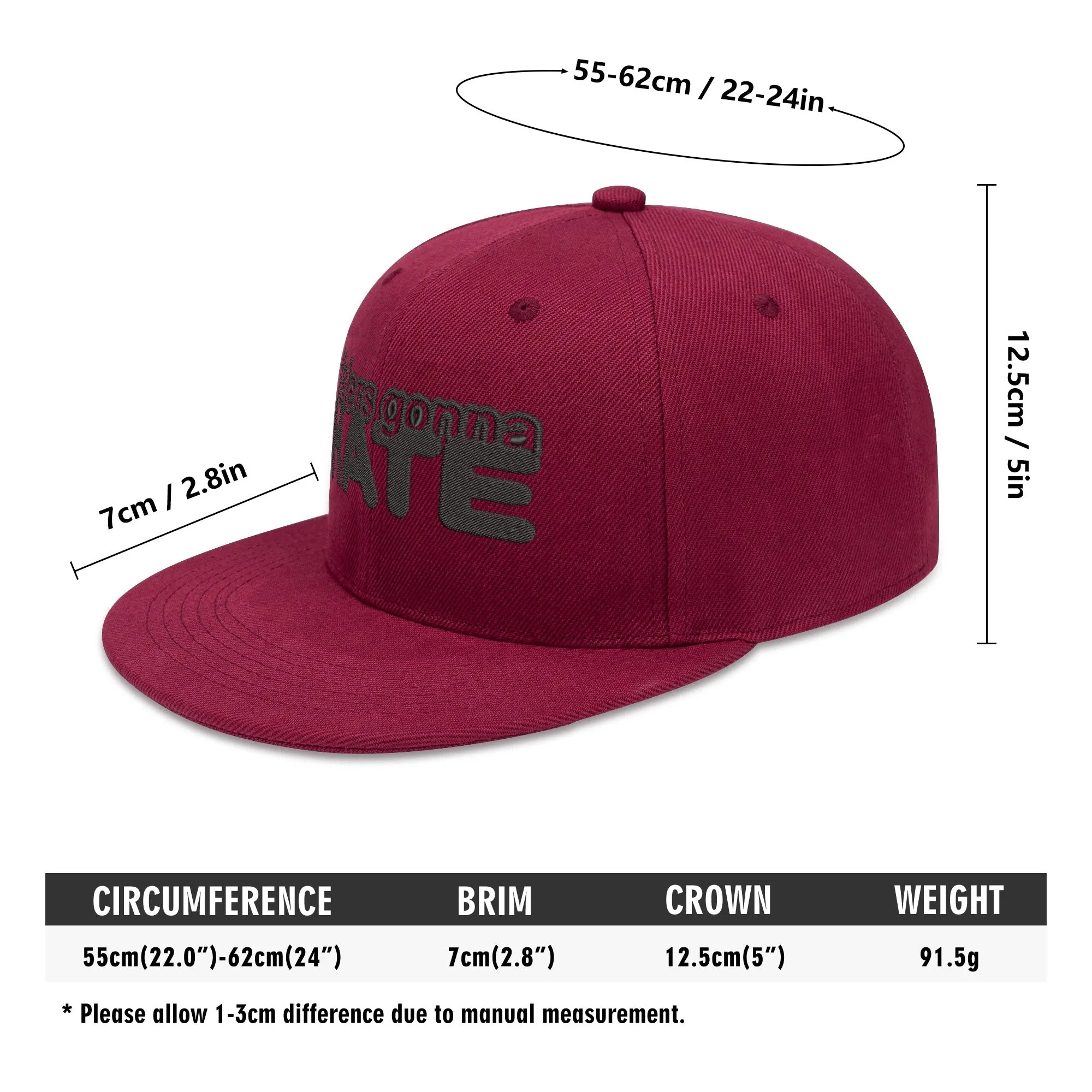 Haters Gonna Hate Embroidered Hip-hop Style Snapback