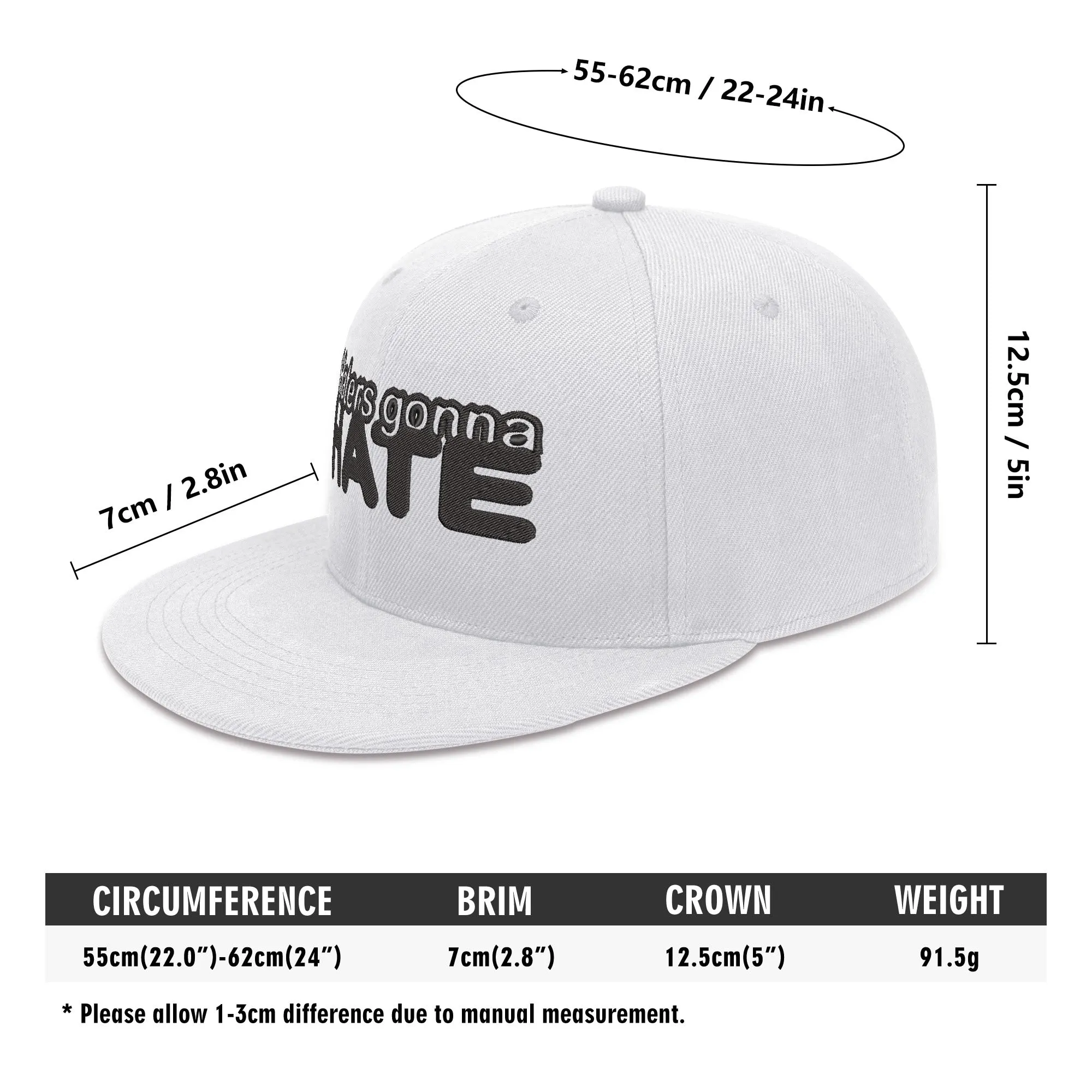 Haters Gonna Hate Embroidered Hip-hop Style Snapback