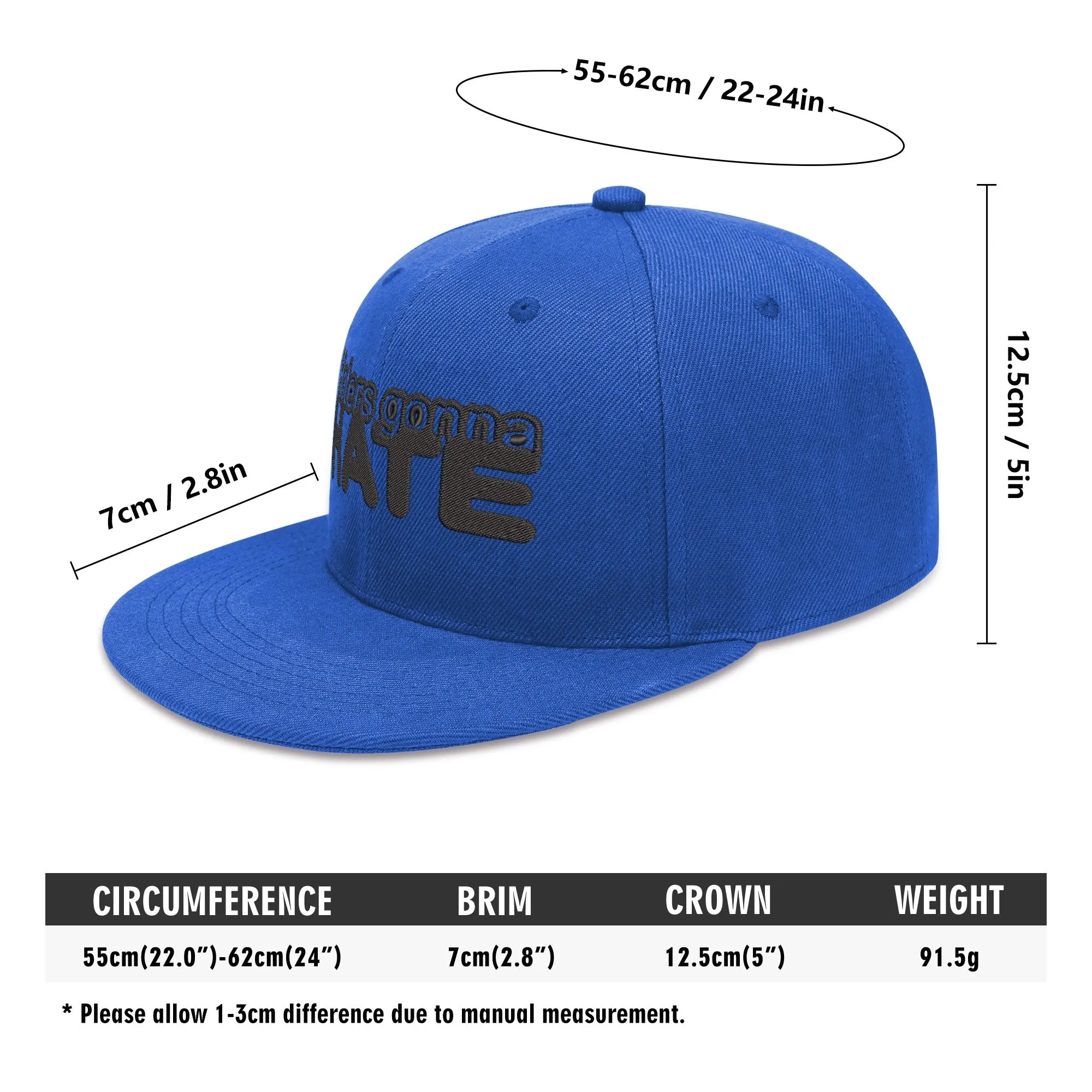 Haters Gonna Hate Embroidered Hip-hop Style Snapback
