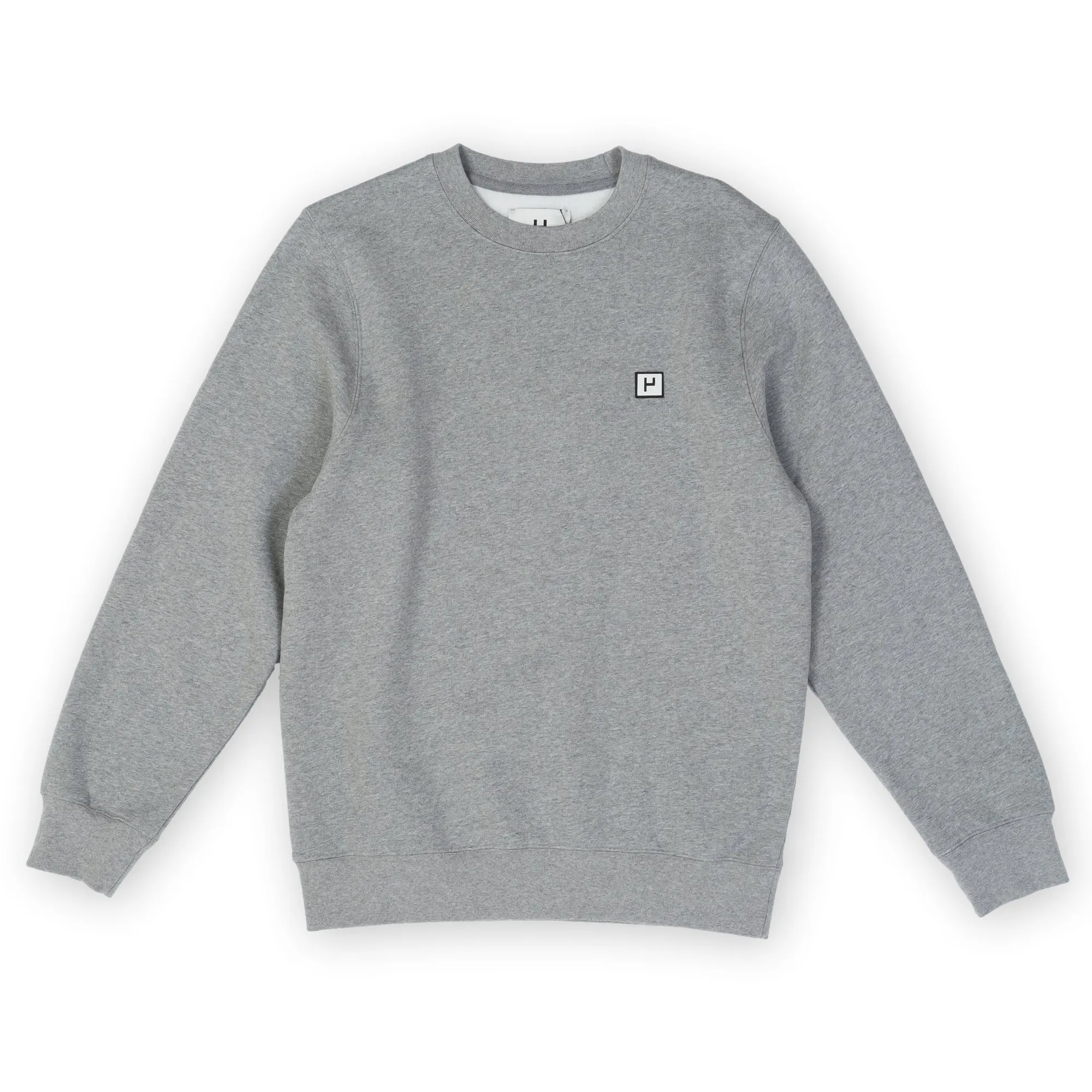 Haven Surf - Base Crew Sweat w/ H - logo patch - Heather Grey