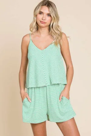 Hazel Blues® |  Culture Code Double Flare Striped Romper