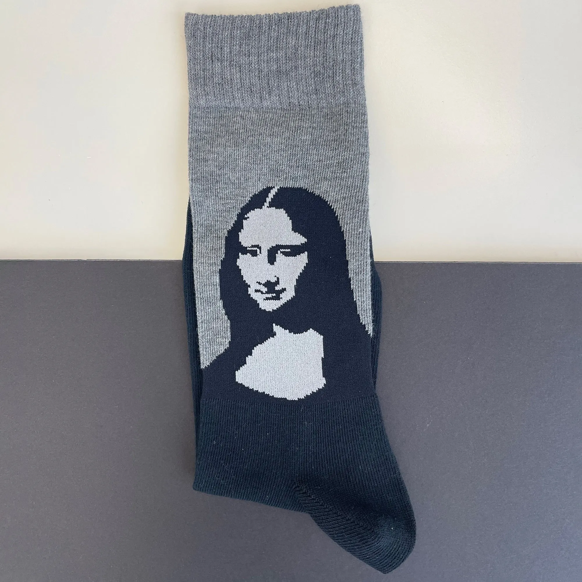 HOTSOX Men's Mona Lisa Grey Crew Sock
