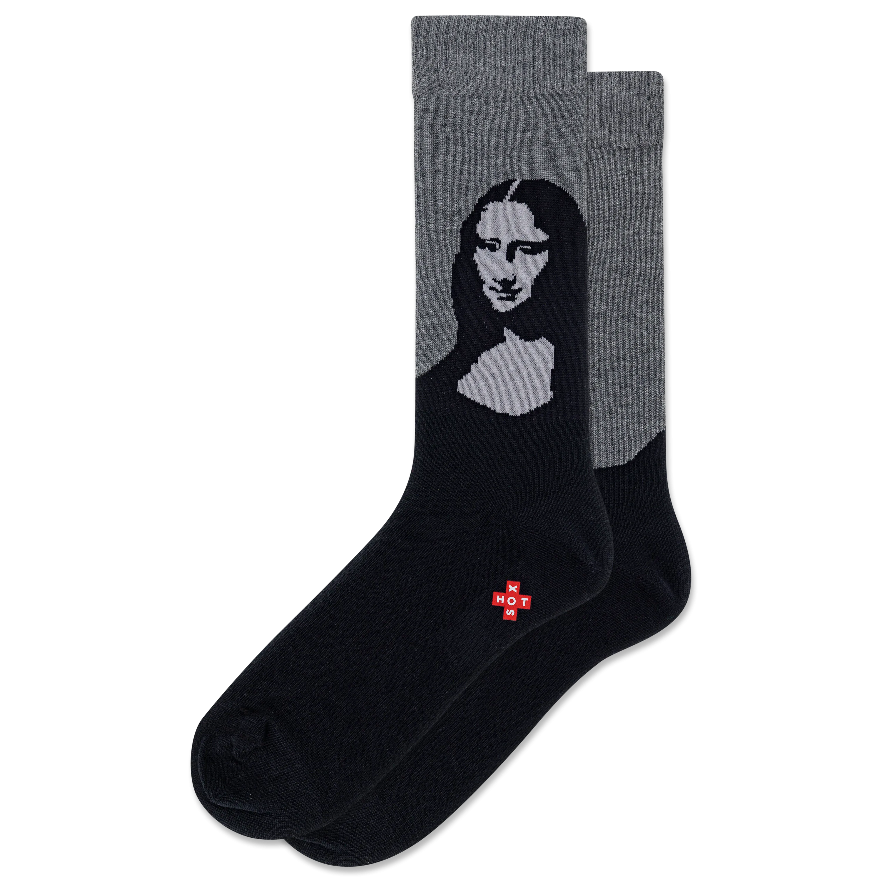 HOTSOX Men's Mona Lisa Grey Crew Sock