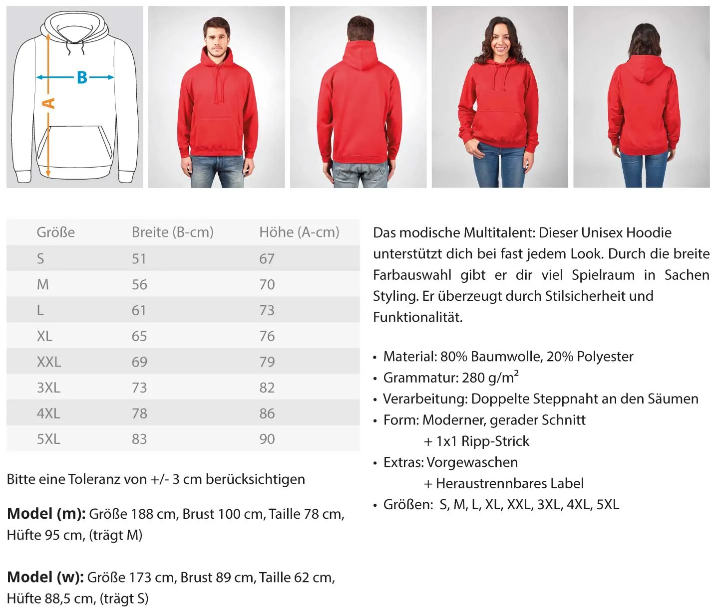 Ich bin nicht Eifersüchtig ...  - Unisex Kapuzenpullover Hoodie