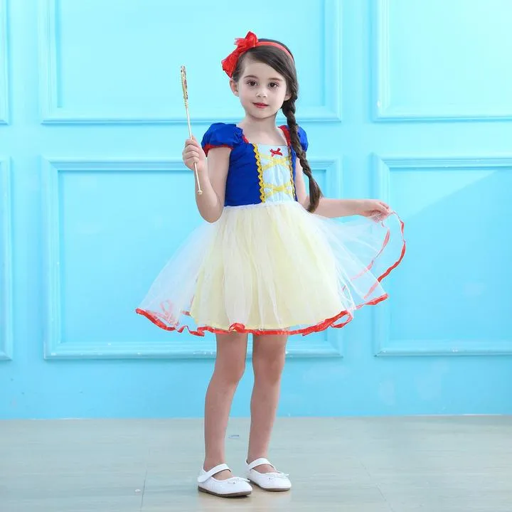 Inspired Snow White Princess Dress Up Costume Cosplay Party Tulle Tutu Dress