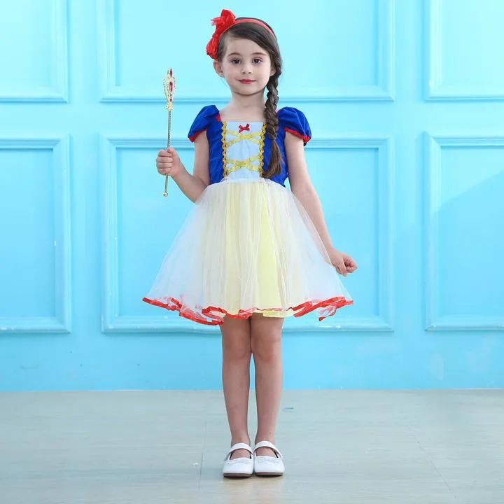 Inspired Snow White Princess Dress Up Costume Cosplay Party Tulle Tutu Dress
