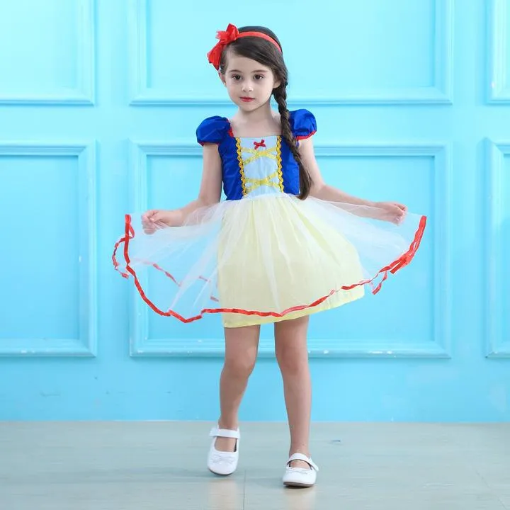 Inspired Snow White Princess Dress Up Costume Cosplay Party Tulle Tutu Dress