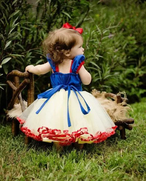Inspired Snow White Princess Dress Up Costume Cosplay Party Tulle Tutu Dress