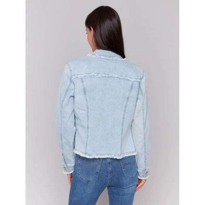 Jean Jacket with Frayed Edges