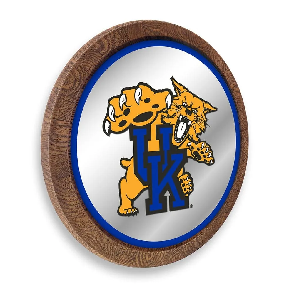 Kentucky Wildcats: Mascot - "Faux" Barrel Top Mirrored Wall Sign