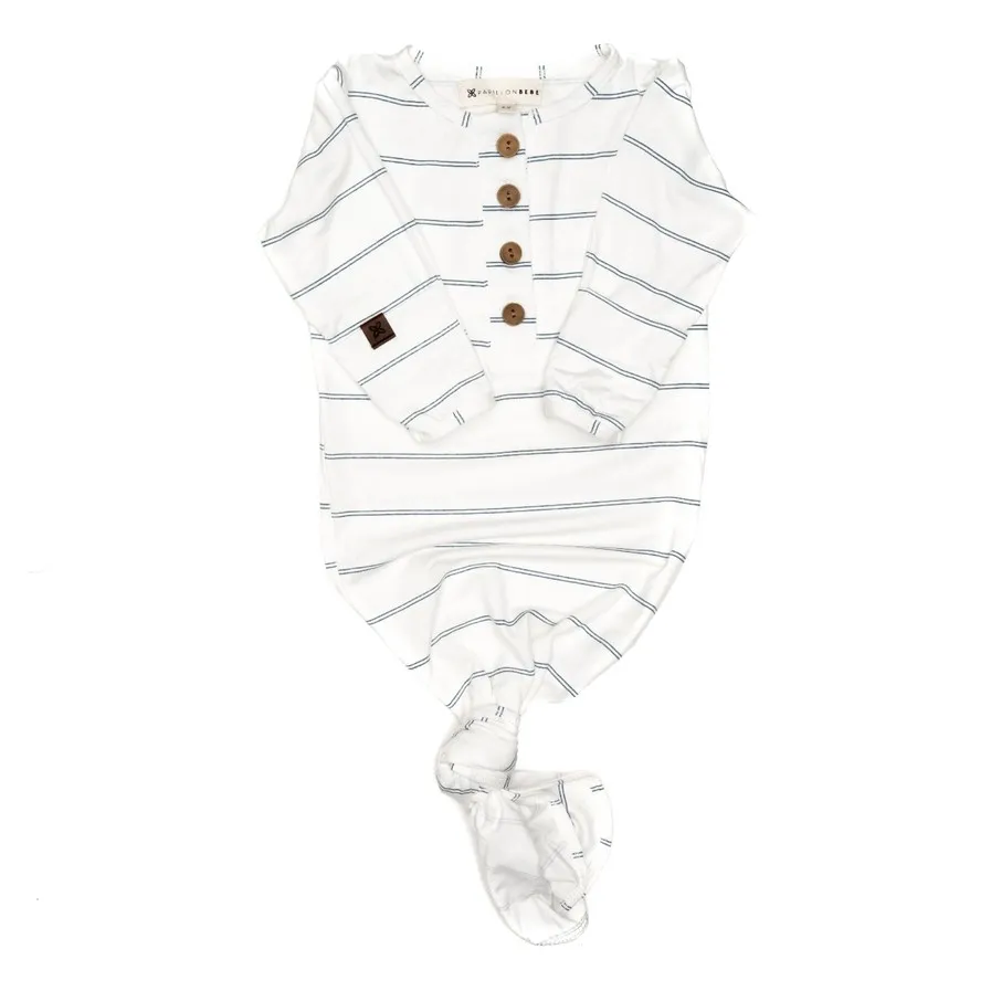 Knotted Gown: Dusk Stripe