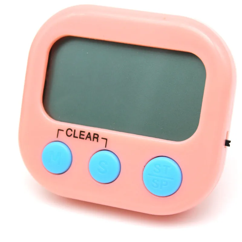 Large LCD Digital Magnetic Kitchen Countdown Timer Alarm with Stand Kitchen Timer Cooking Timer Alarm Clock black