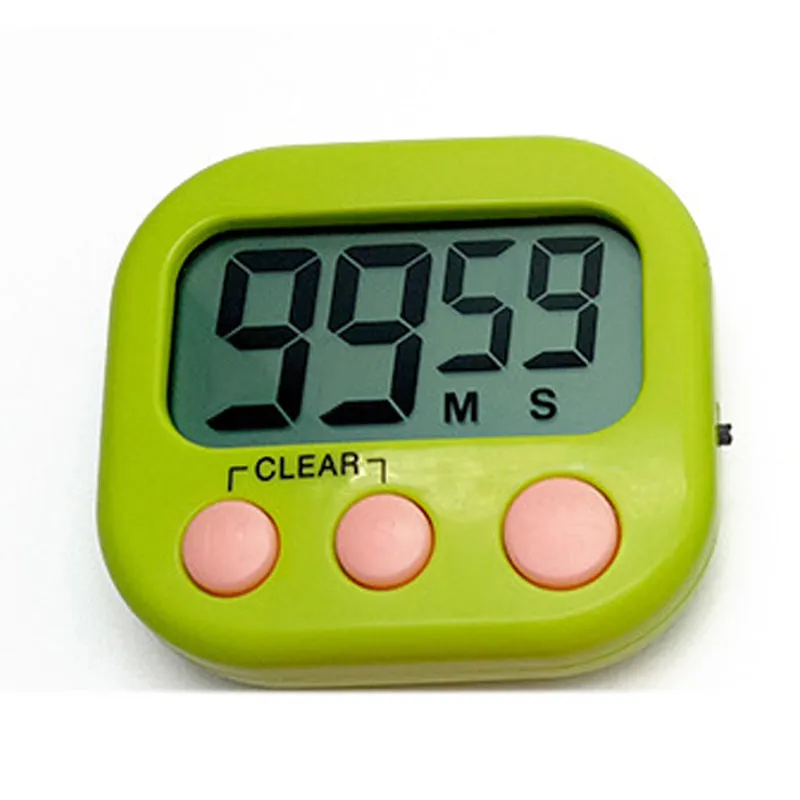 Large LCD Digital Magnetic Kitchen Countdown Timer Alarm with Stand Kitchen Timer Cooking Timer Alarm Clock black