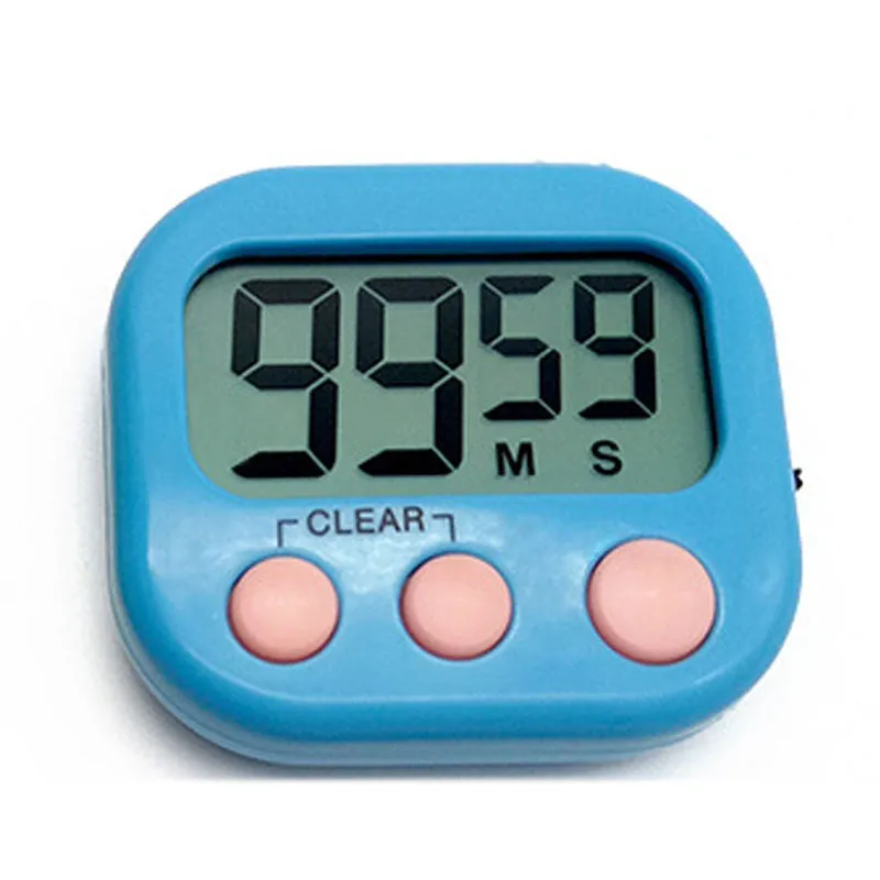Large LCD Digital Magnetic Kitchen Countdown Timer Alarm with Stand Kitchen Timer Cooking Timer Alarm Clock black