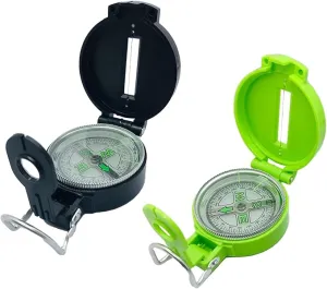 Lensatic Compass Hiking Backpacking Compass | Orienteering Compass Camping Navigation - Boy Scout Compass for Kids | Professional Field Compass for Map Reading - Best TurnOnSport Survival Gifts