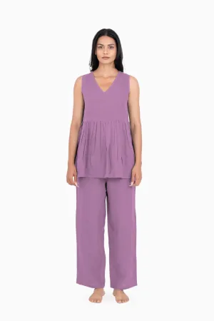Linen Flavia Co-Ord Set-Misty Lilac