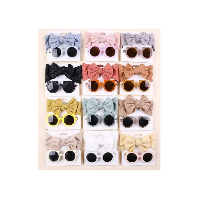 Little Trendy - Baby Sunglasses And Headband Set, Color 9