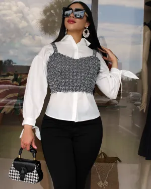 London Style 2 Piece Poplin Bottom Down  Shirt