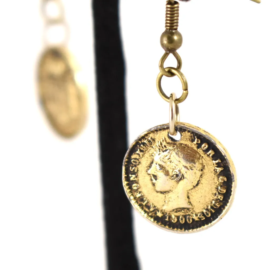 Lucky Spanish Coin Earrings