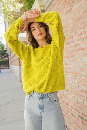 Lumiere Basket Weave Pattern Sweater