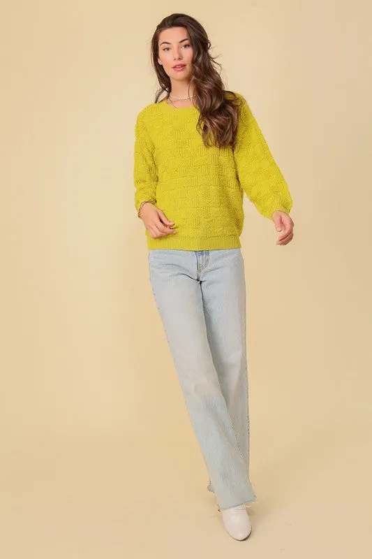 Lumiere Basket Weave Pattern Sweater