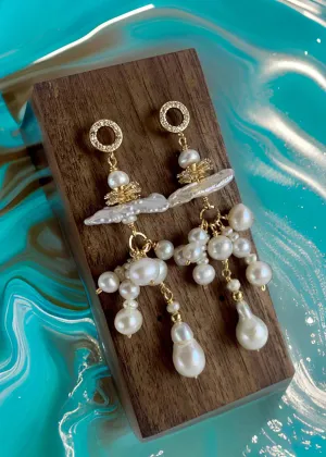Maldives Natural Baroque Pearls Earrings