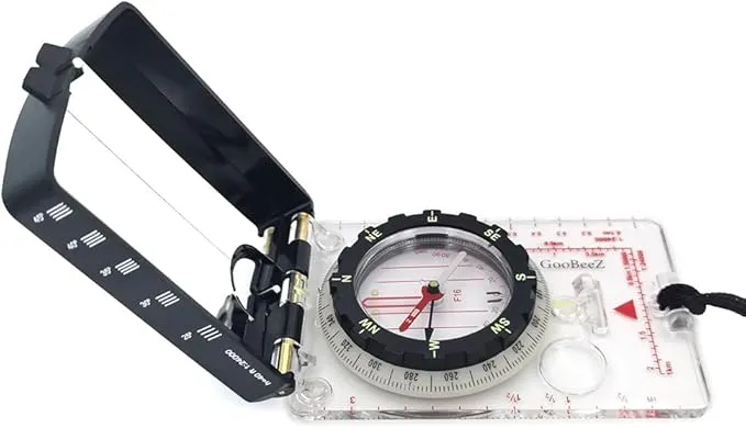Map Baseplate Compass with Adjustable Declination Clinometer Magnifying Glass for Hiking Backpacking Camping