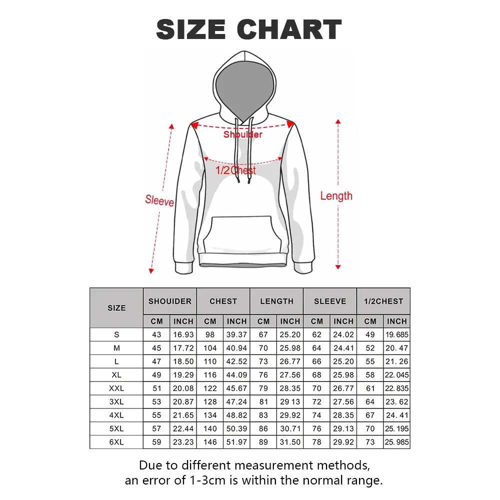 Men'S Casual Christmas Illustration Hooded Sweatshirt