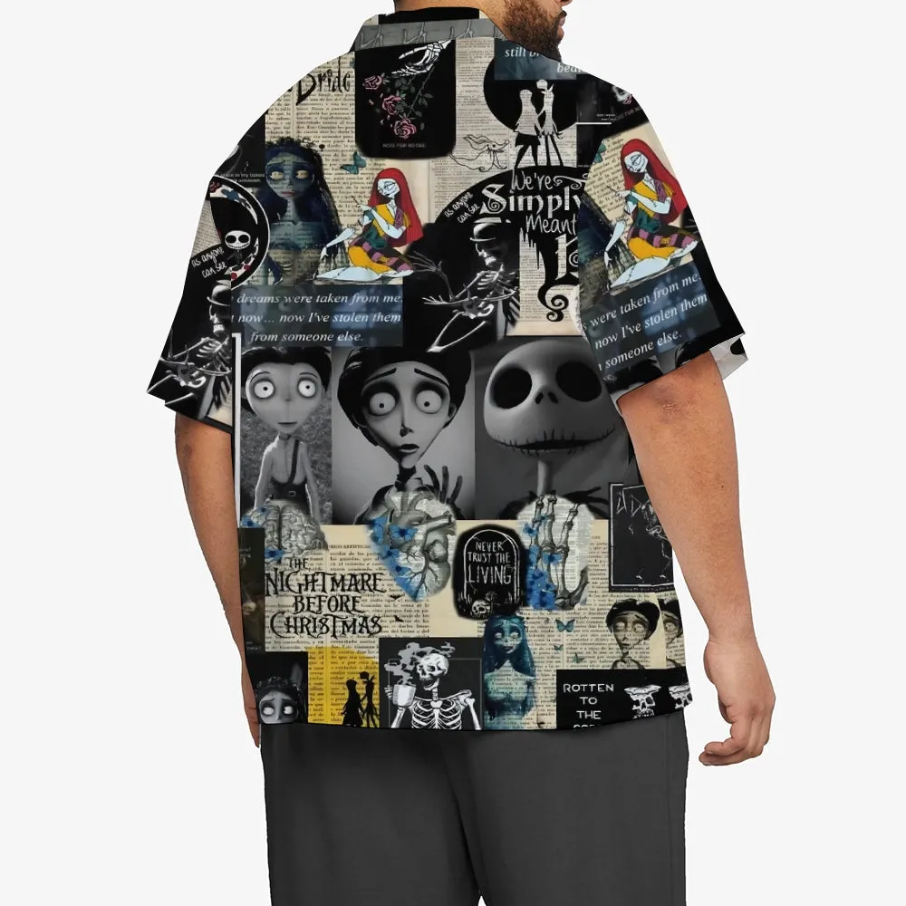 Men's Casual Print Chest Pocket Short Sleeve Shirt 2309000579