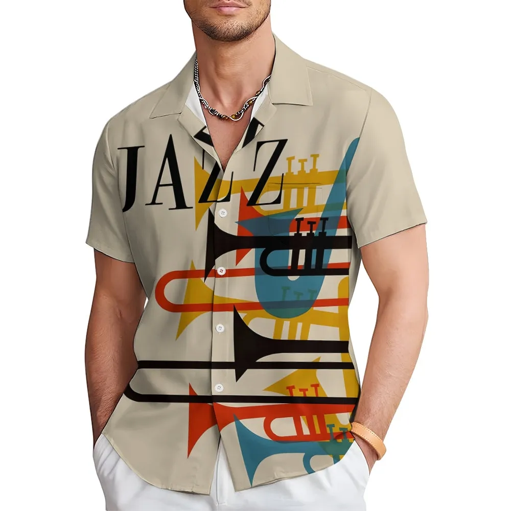 Men's Hawaiian Casual Short Sleeve Shirt 2312000377