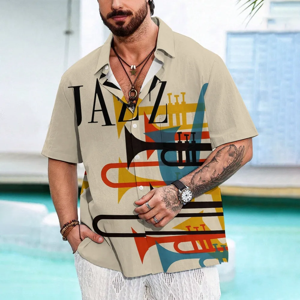 Men's Hawaiian Casual Short Sleeve Shirt 2312000377