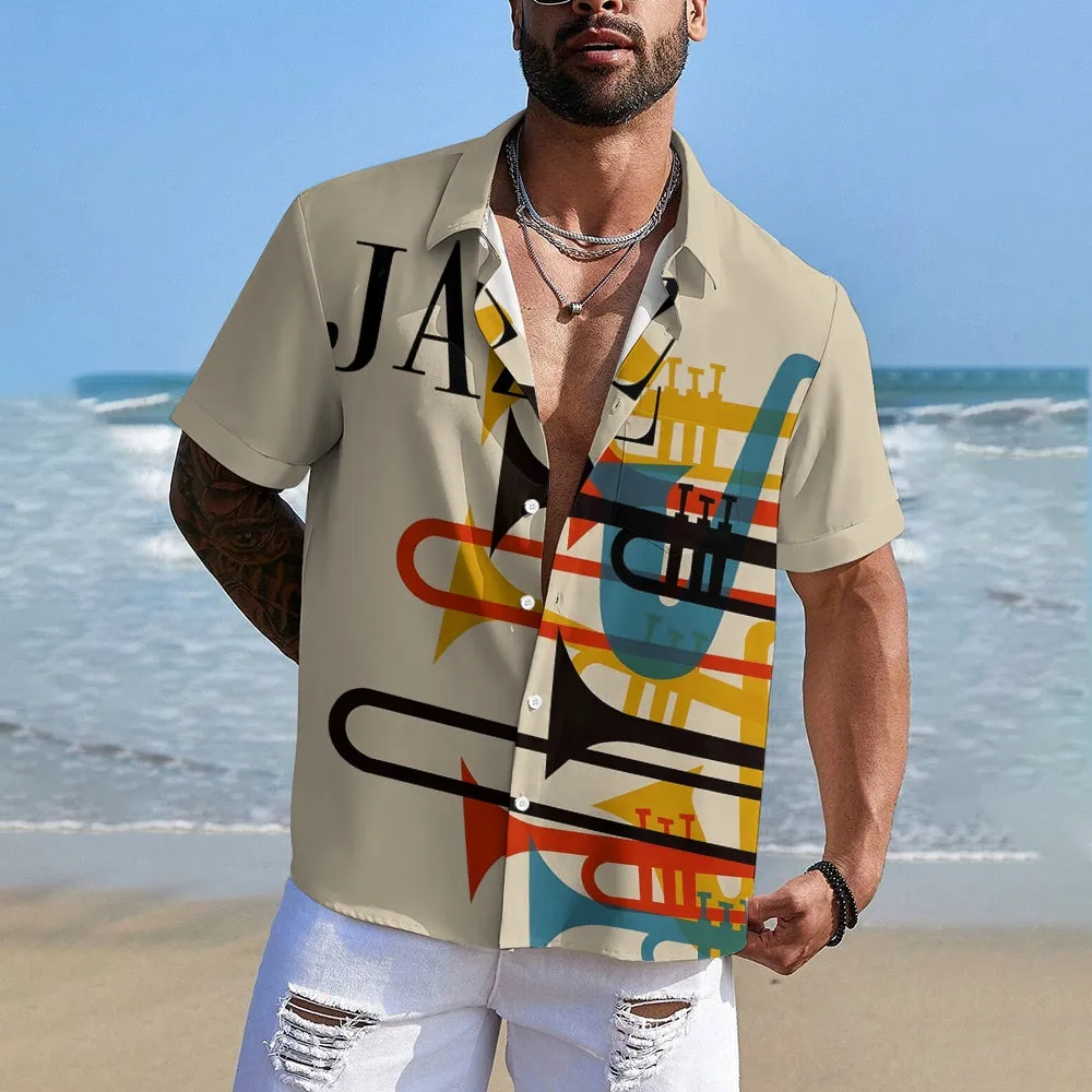 Men's Hawaiian Casual Short Sleeve Shirt 2312000377