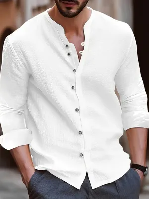 Men's Linen Shirt Retro Style
