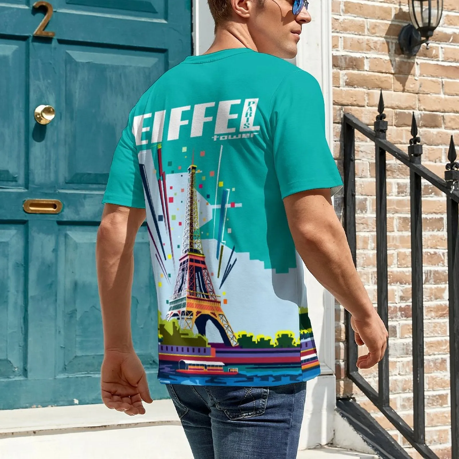 Men's Round Neck Olympic France Casual T-Shirt 2404000529