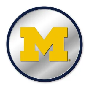 Michigan Wolverines: Modern Disc Mirrored Wall Sign