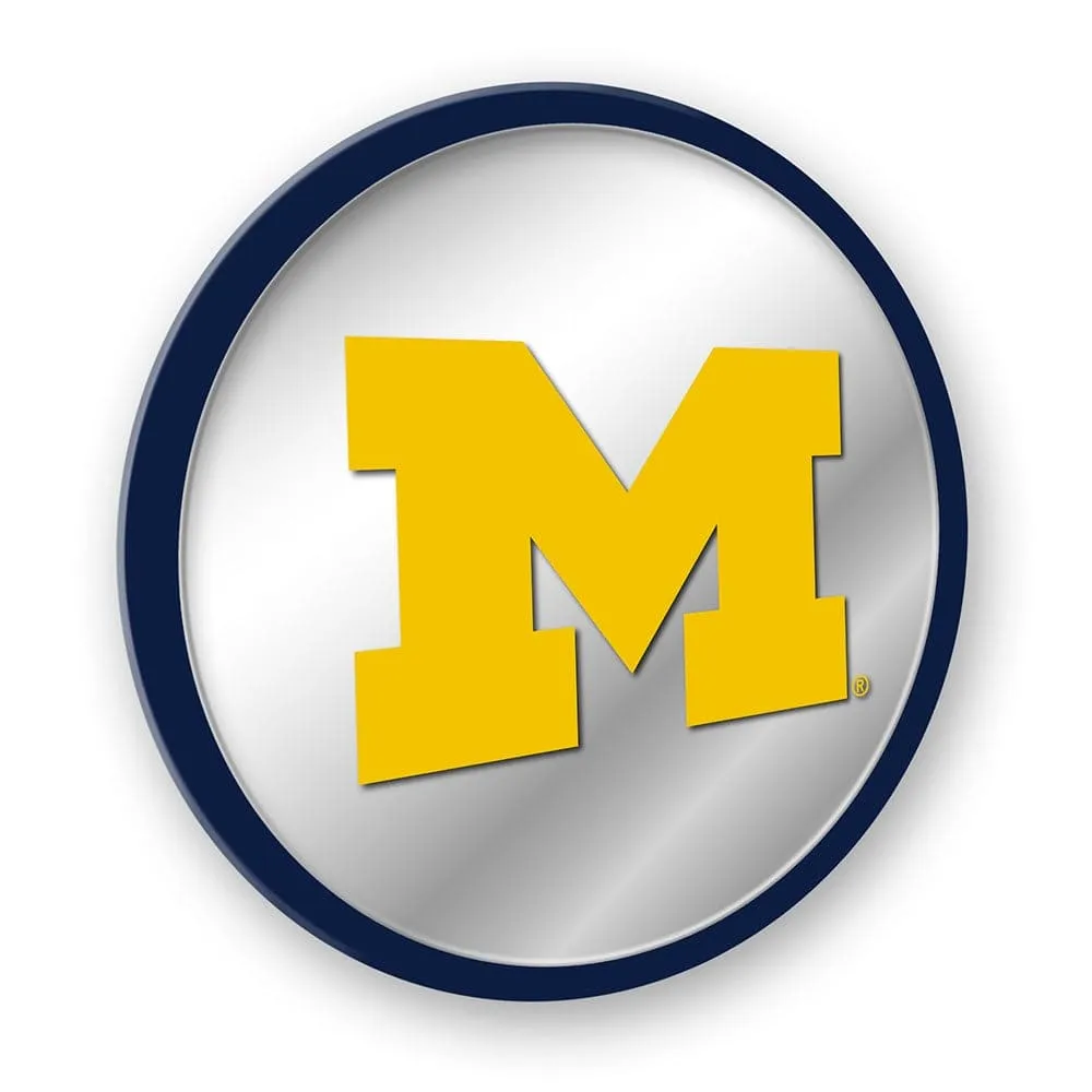 Michigan Wolverines: Modern Disc Mirrored Wall Sign