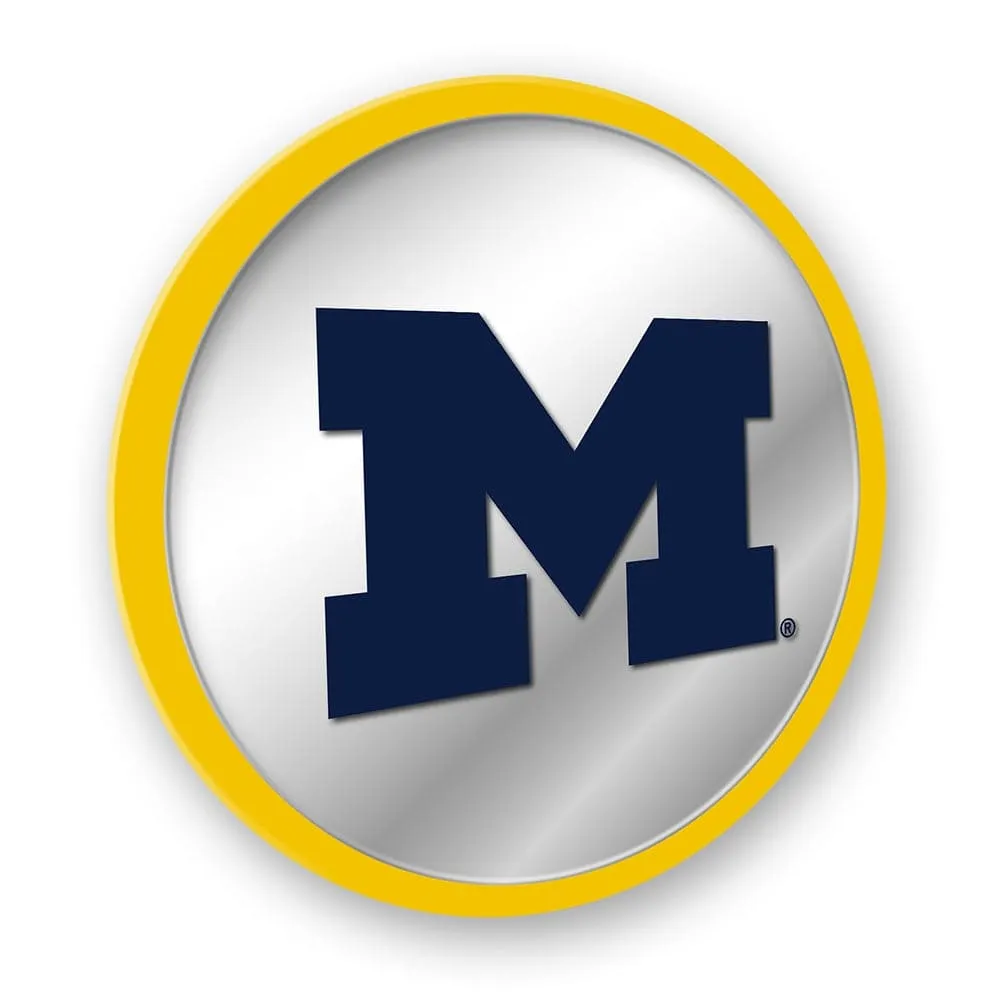 Michigan Wolverines: Modern Disc Mirrored Wall Sign