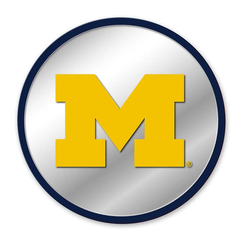 Michigan Wolverines: Modern Disc Mirrored Wall Sign