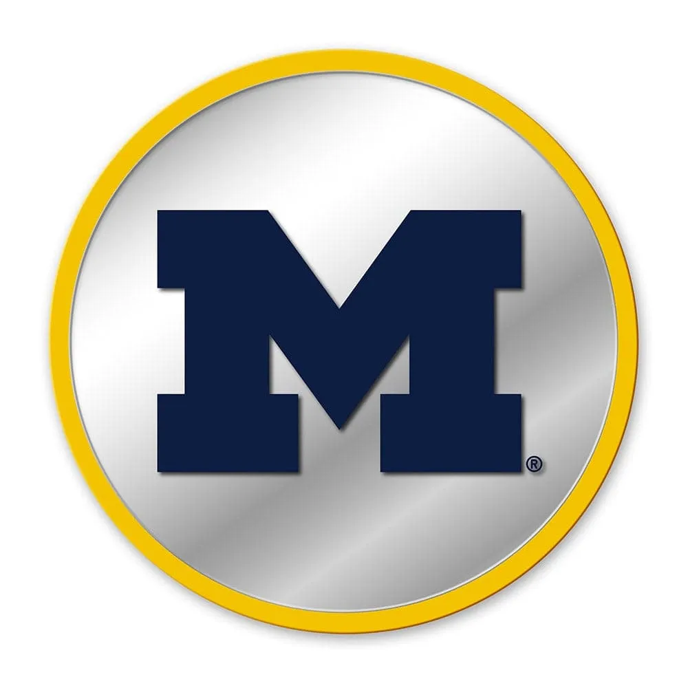 Michigan Wolverines: Modern Disc Mirrored Wall Sign