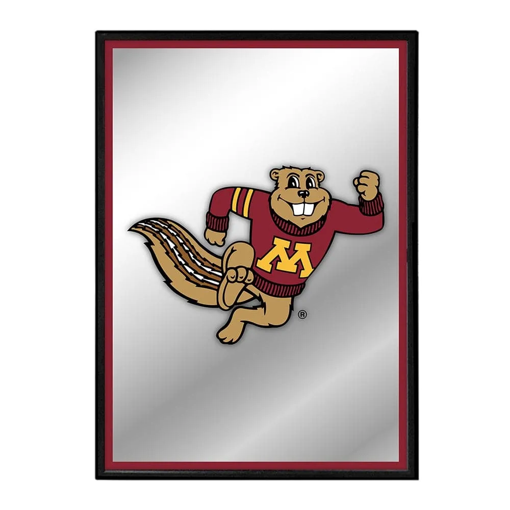 Minnesota Golden Gophers: Mascot - Framed Mirrored Wall Sign
