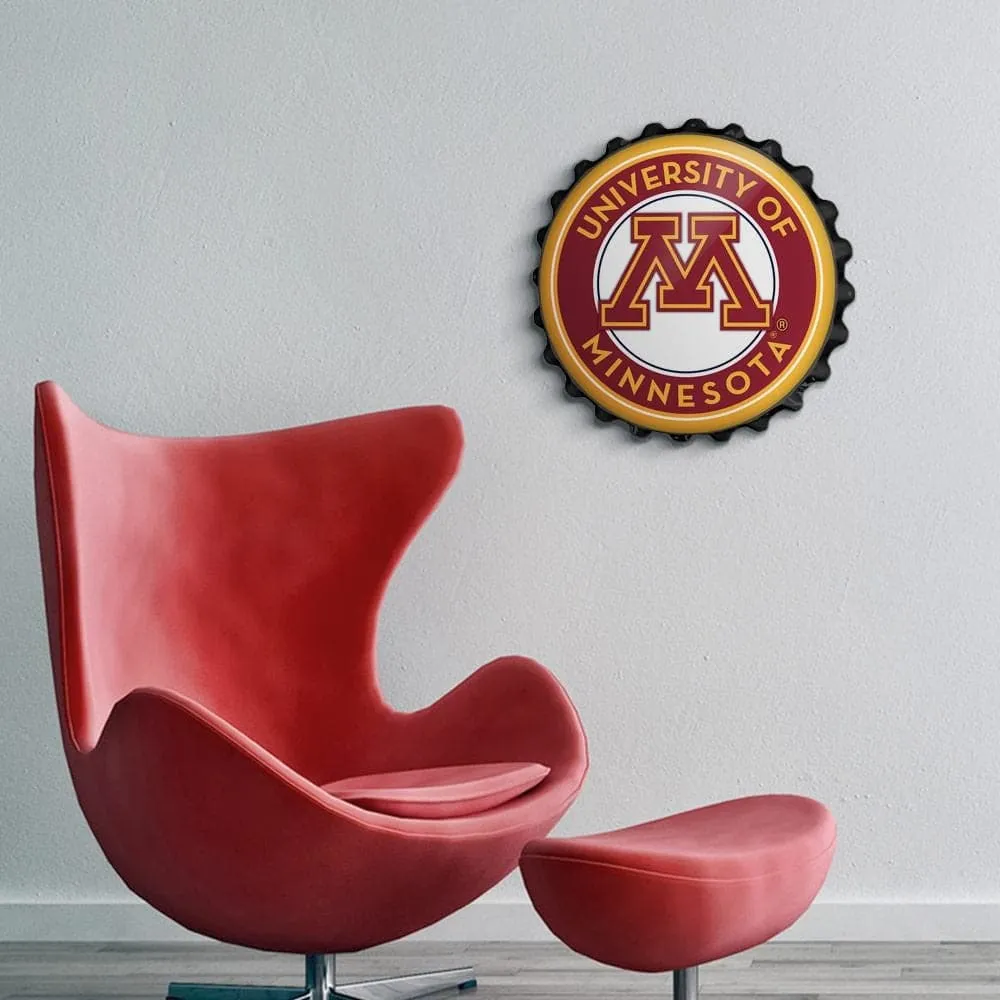 Minnesota Golden Gophers: Round Bottle Cap Wall Sign