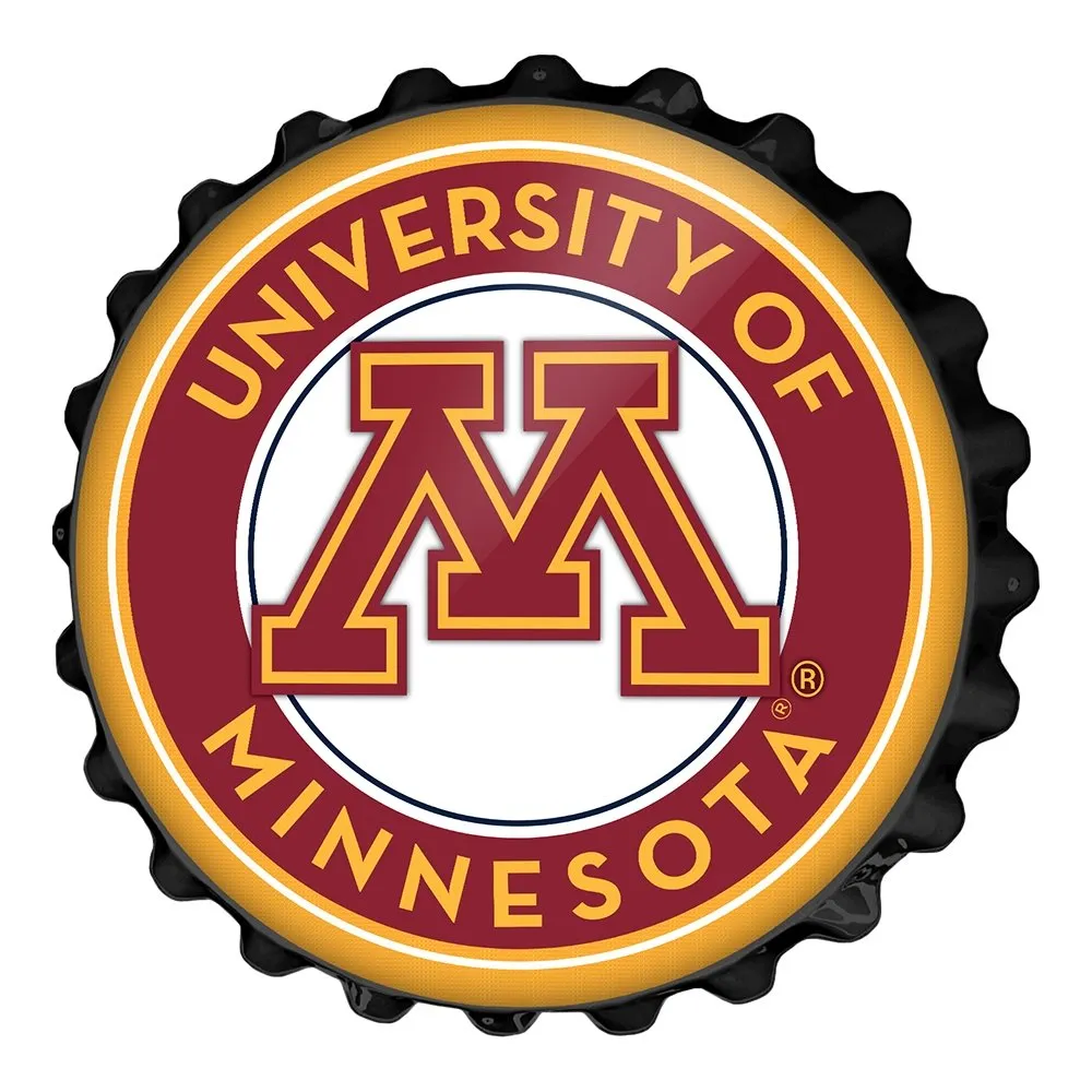 Minnesota Golden Gophers: Round Bottle Cap Wall Sign