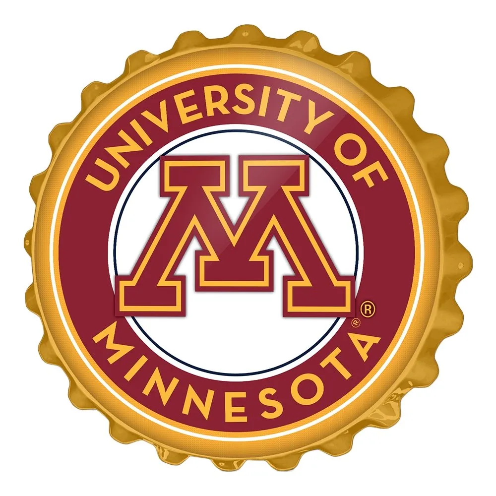 Minnesota Golden Gophers: Round Bottle Cap Wall Sign