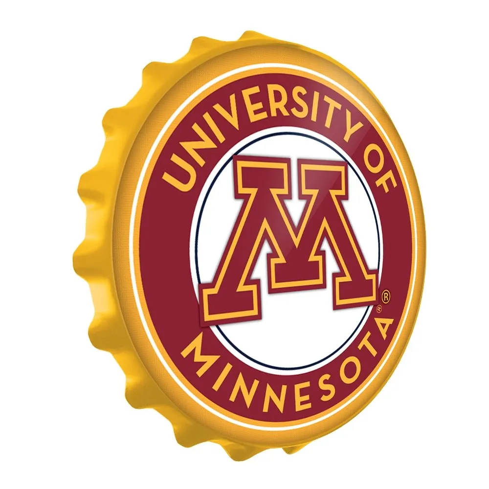 Minnesota Golden Gophers: Round Bottle Cap Wall Sign